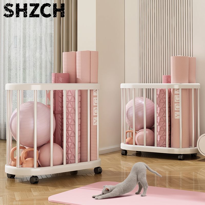 Sports Equipment Cart - Cesto Portaoggetti per Yoga, Scaffale Multifunzionale