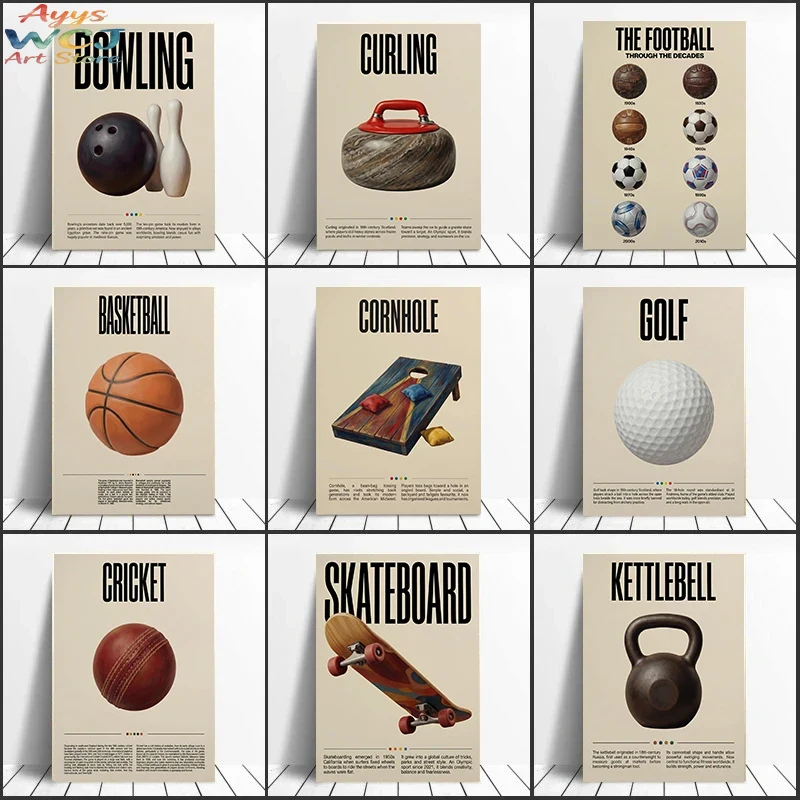 Sports Equipment For Boys - Stampa su tela con motivi sportivi